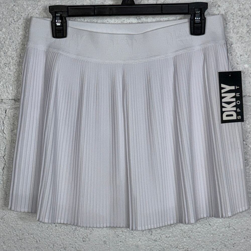 Dkny Sport Women's Performance Pleated Tennis Skirt - White XL
